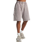 Pantalones cortos vintage holgados con parches