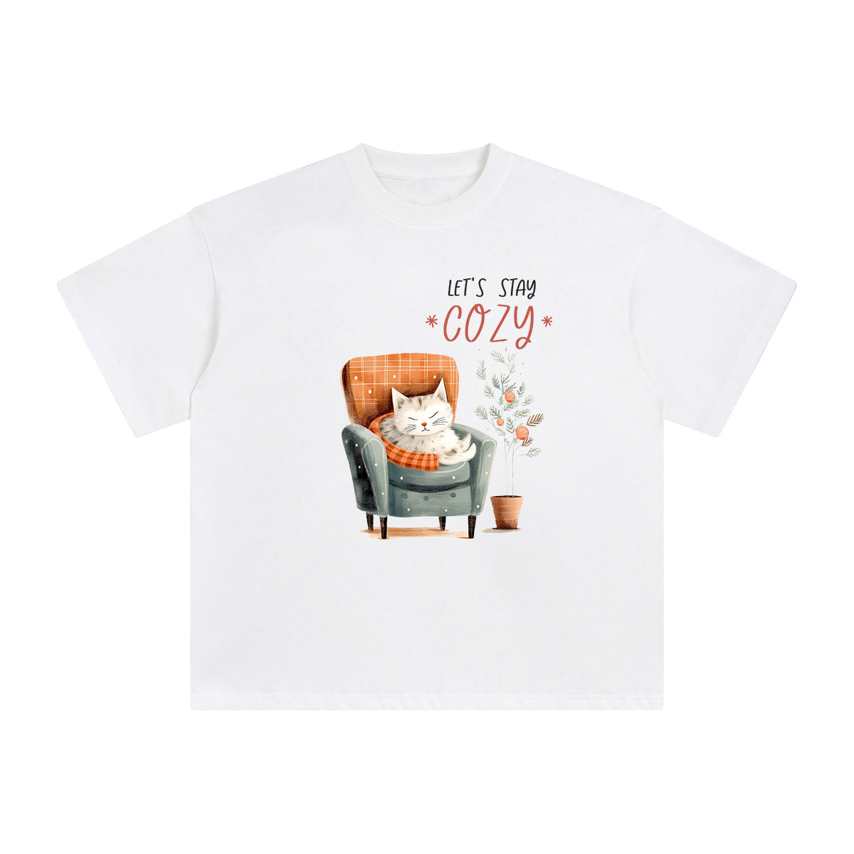 Let's Stay Cozy Graphic Tee-INNBLAC Fashion Apparel