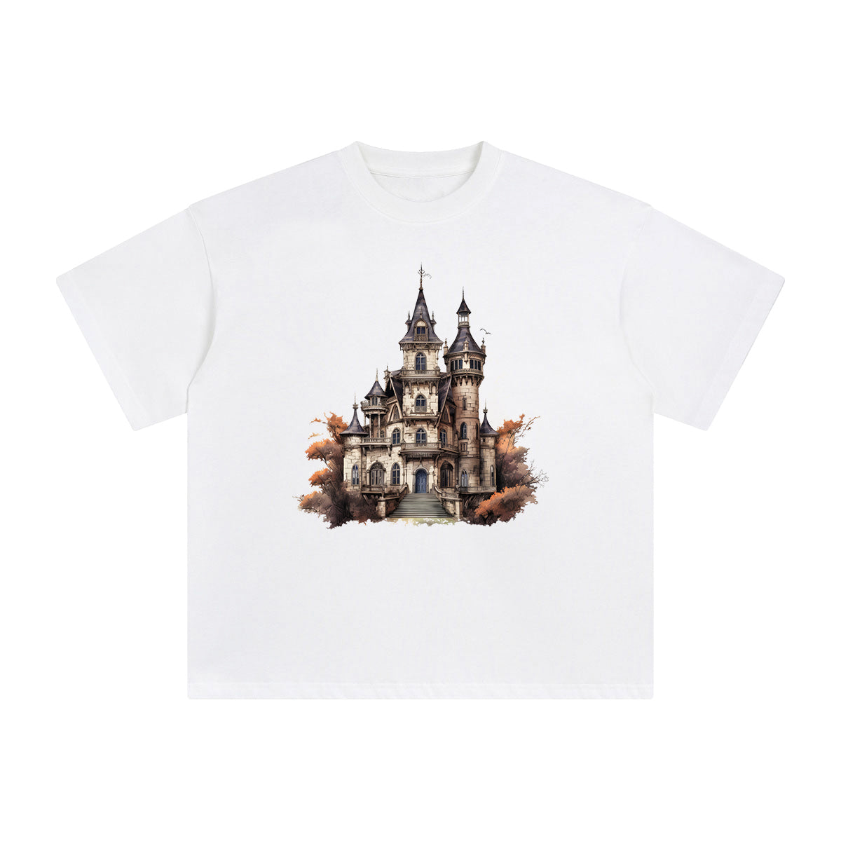Halloween Castle Graphic Tee-INNBLAC Fashion Apparel