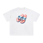Summer Vacation Slippers Graphic Tee-INNBLAC Fashion Apparel