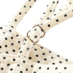 Falda vaquera con bordado de perlas y lavado vintage