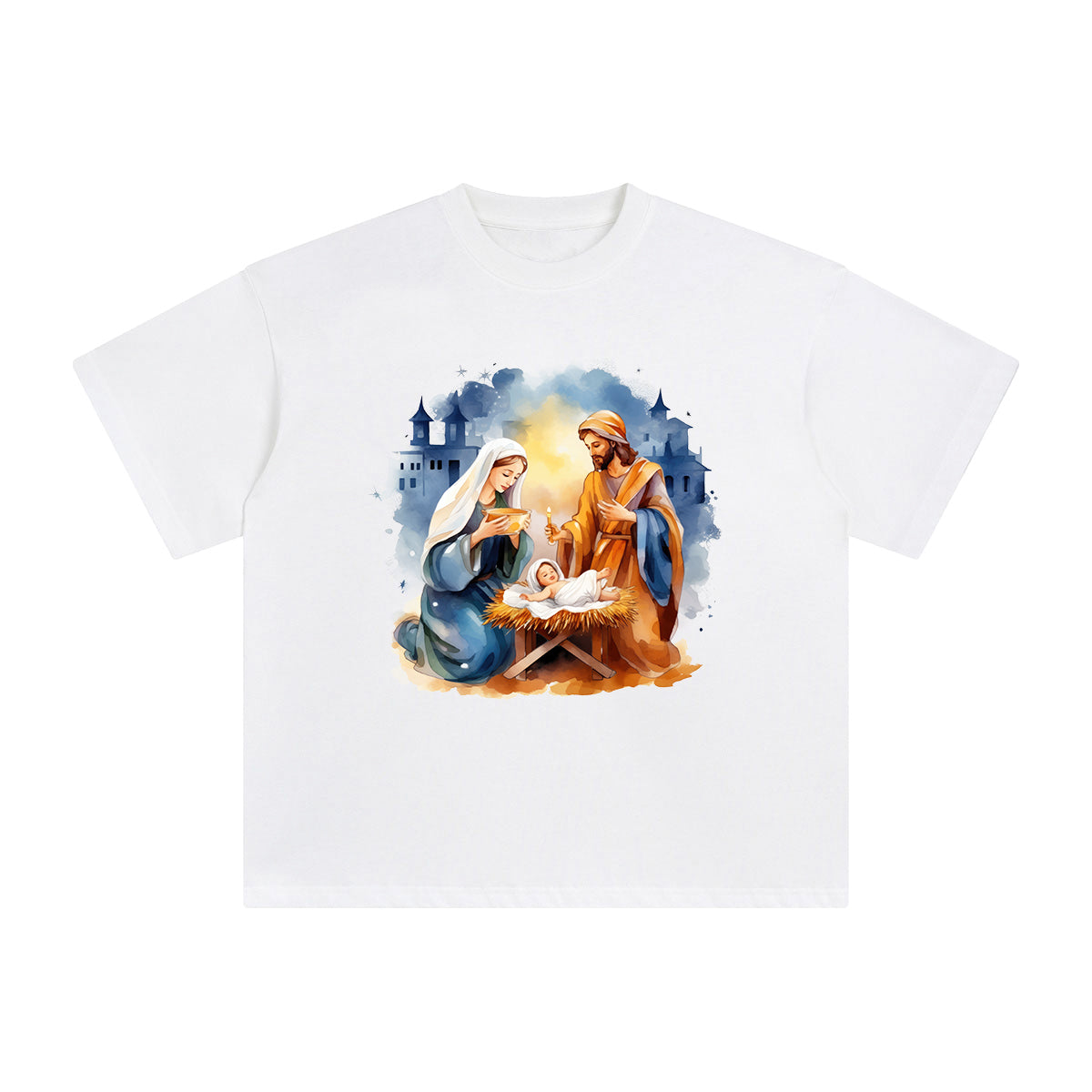Christmas Nativity Scene Graphic Tee-INNBLAC Fashion Apparel