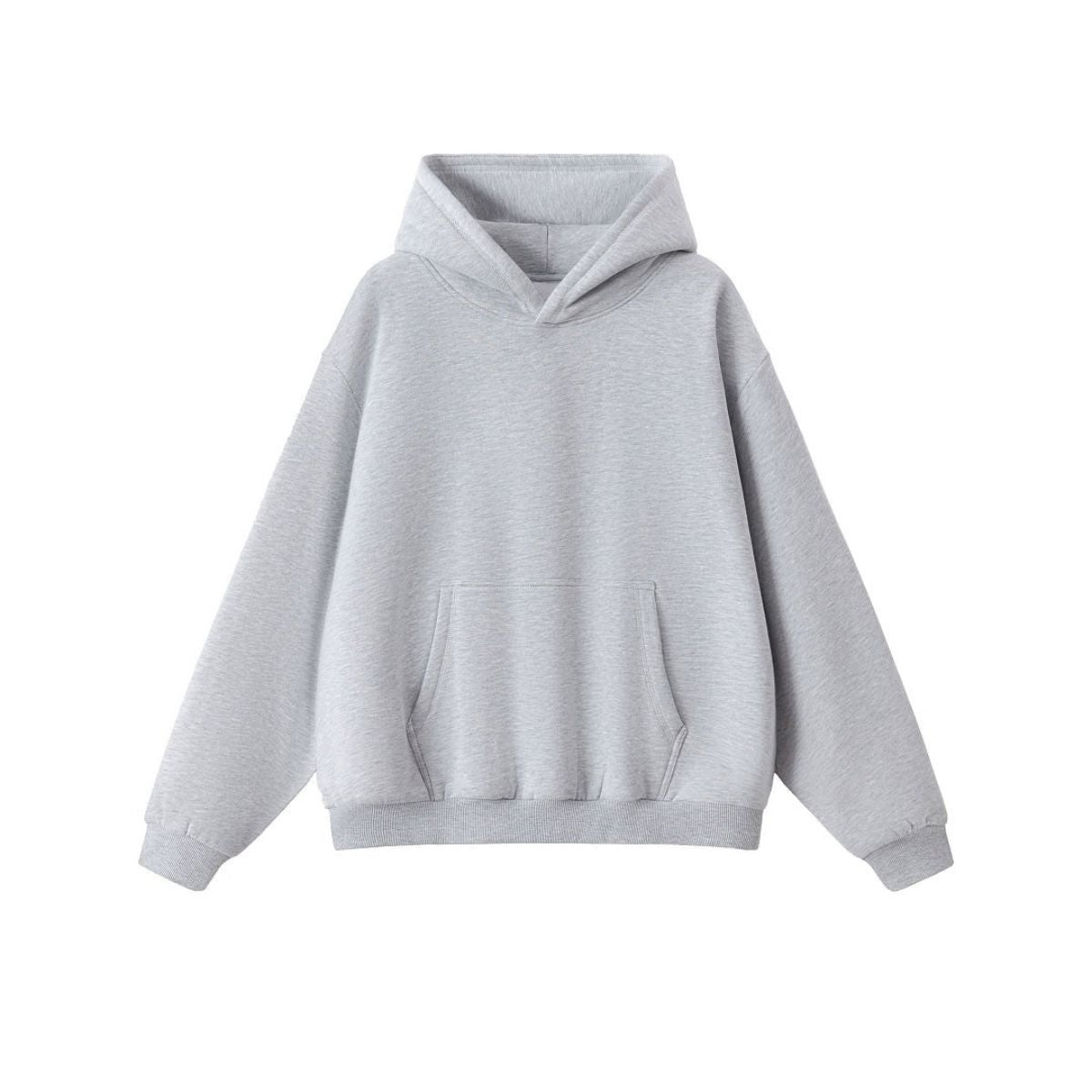 Boxy Flatlock Stitch Fleece Lined Hoodie