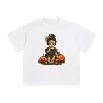 Halloween Baby Girl & Pumpkin Graphic Tee-INNBLAC Fashion Apparel
