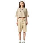 Washed Boxy Cropped Raglan Tee