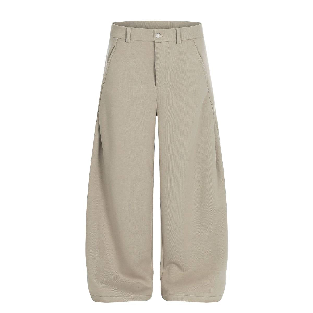 High-End Minimalist Pleated Loose Fit Wide-Leg Pants