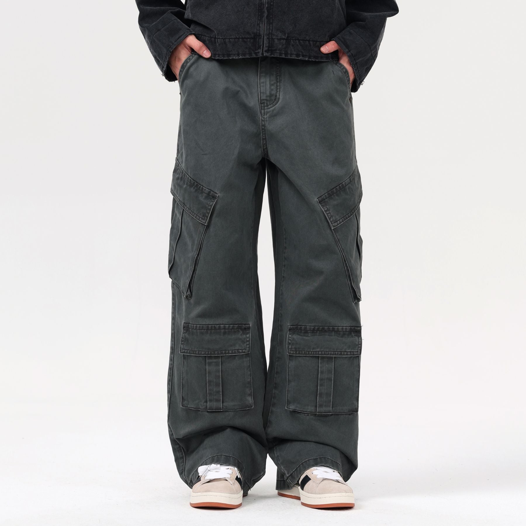 Vintage Washed Baggy Cargo Pants