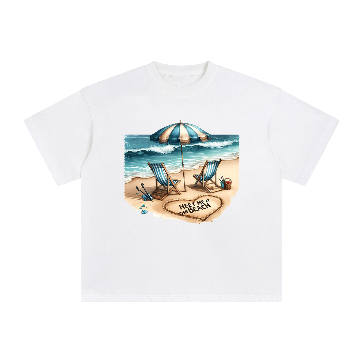 Meet Me At The Beach Graphic Tee-INNBLAC Fashion Apparel
