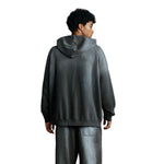 Heavyweight Washed Ombre Faded Cotton Hoodie