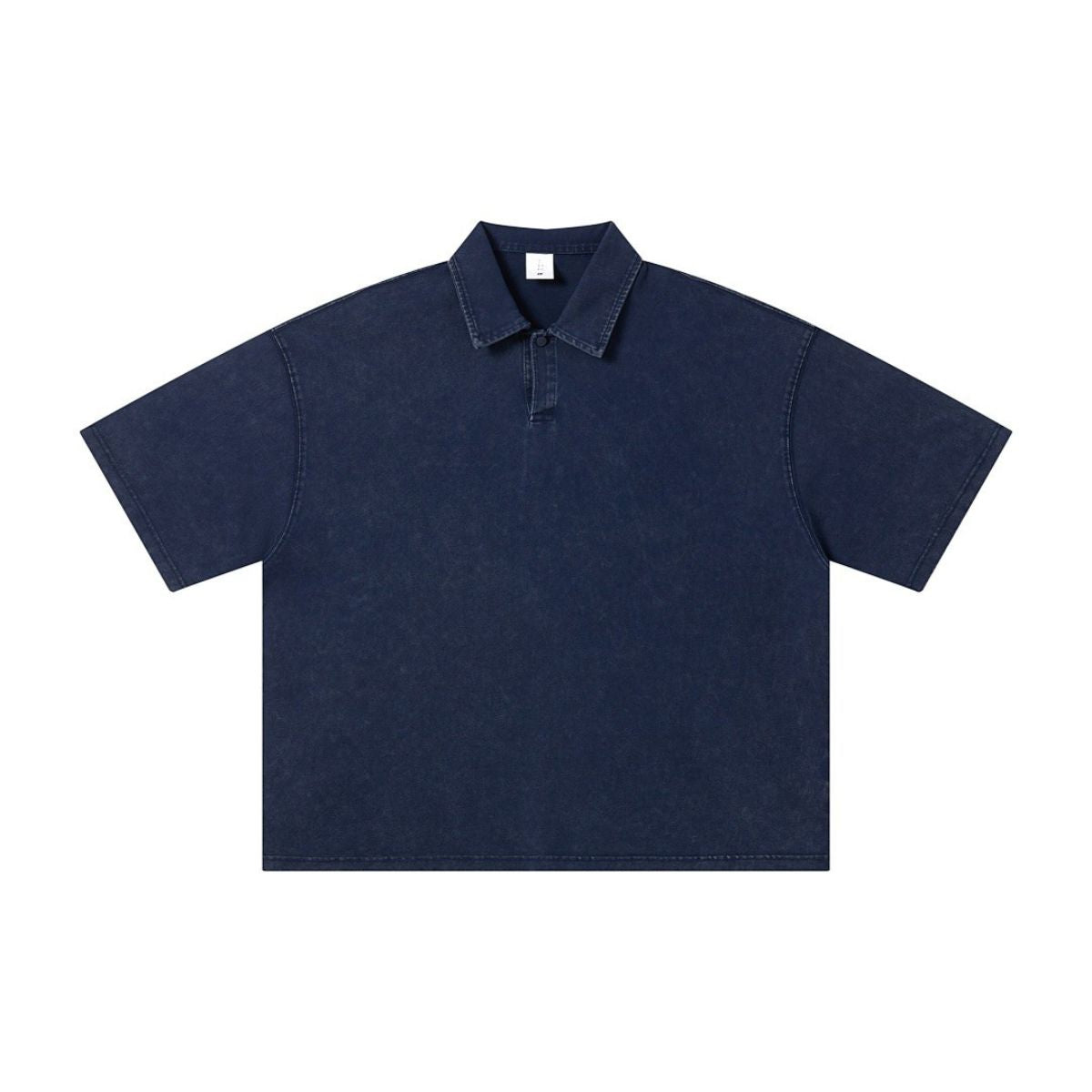 Vintage Polo Collar Loose Casual Short Sleeve T‑Shirt