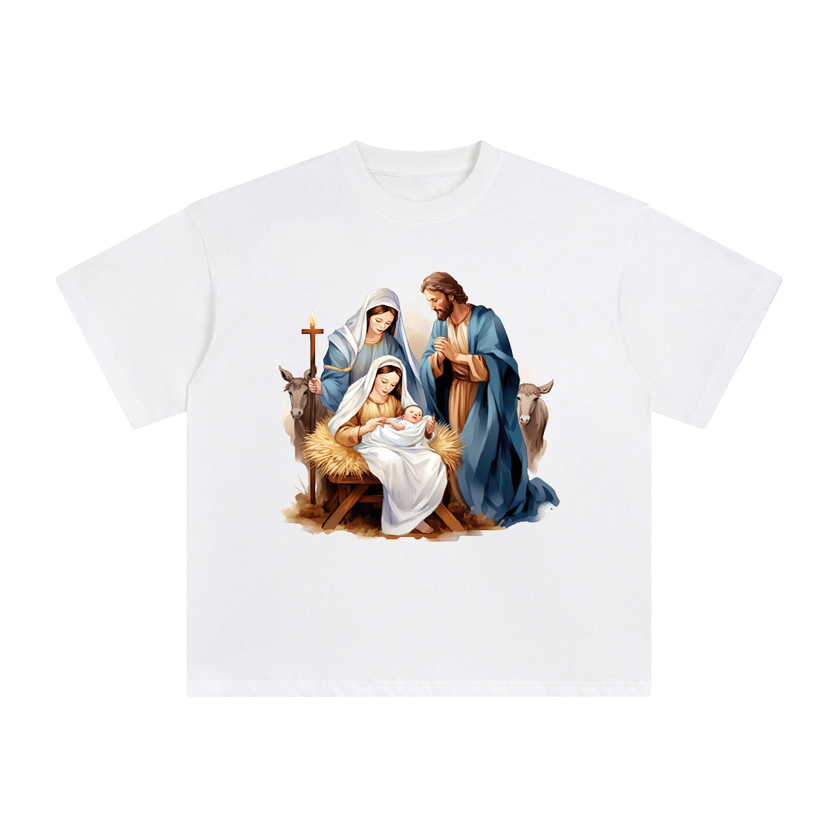 Christmas Nativity Scene Graphic Tee-INNBLAC Fashion Apparel