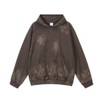 Heavy Washed Paint‑Splatter Destroyed Hoodie