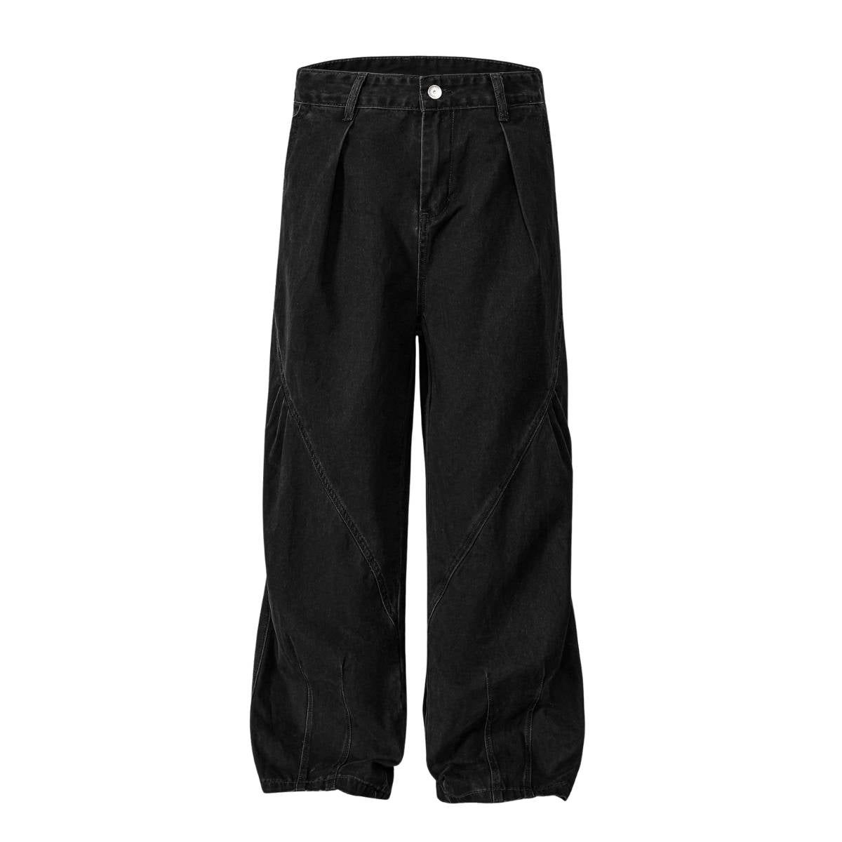 Striped Corduroy Patchwork Relaxed Fit Multi-Pocket Utility Cargo Pants