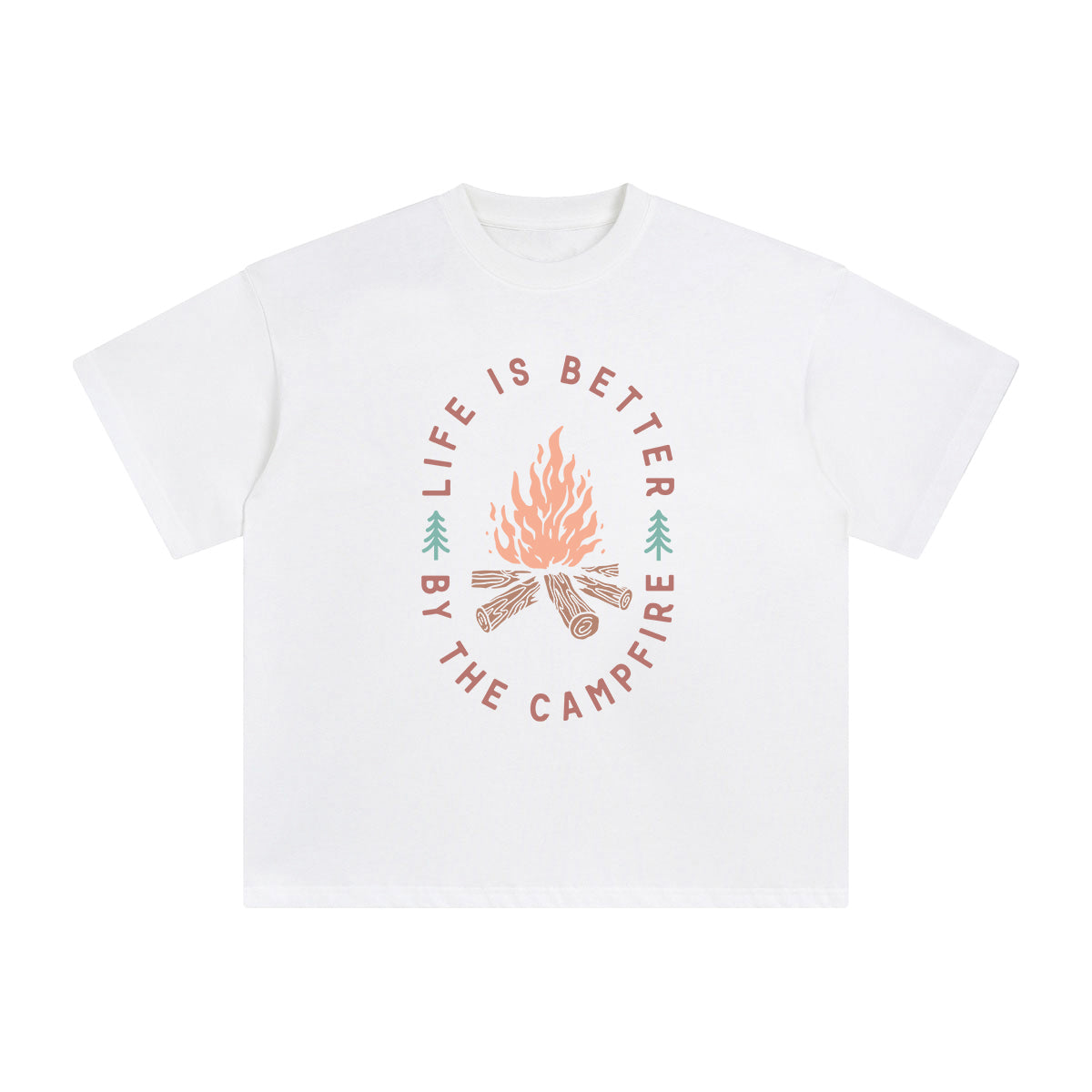 Campfire Graphic Tee-INNBLAC Fashion Apparel