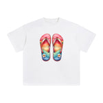 Summer Vacation Slippers Graphic Tee-INNBLAC Fashion Apparel