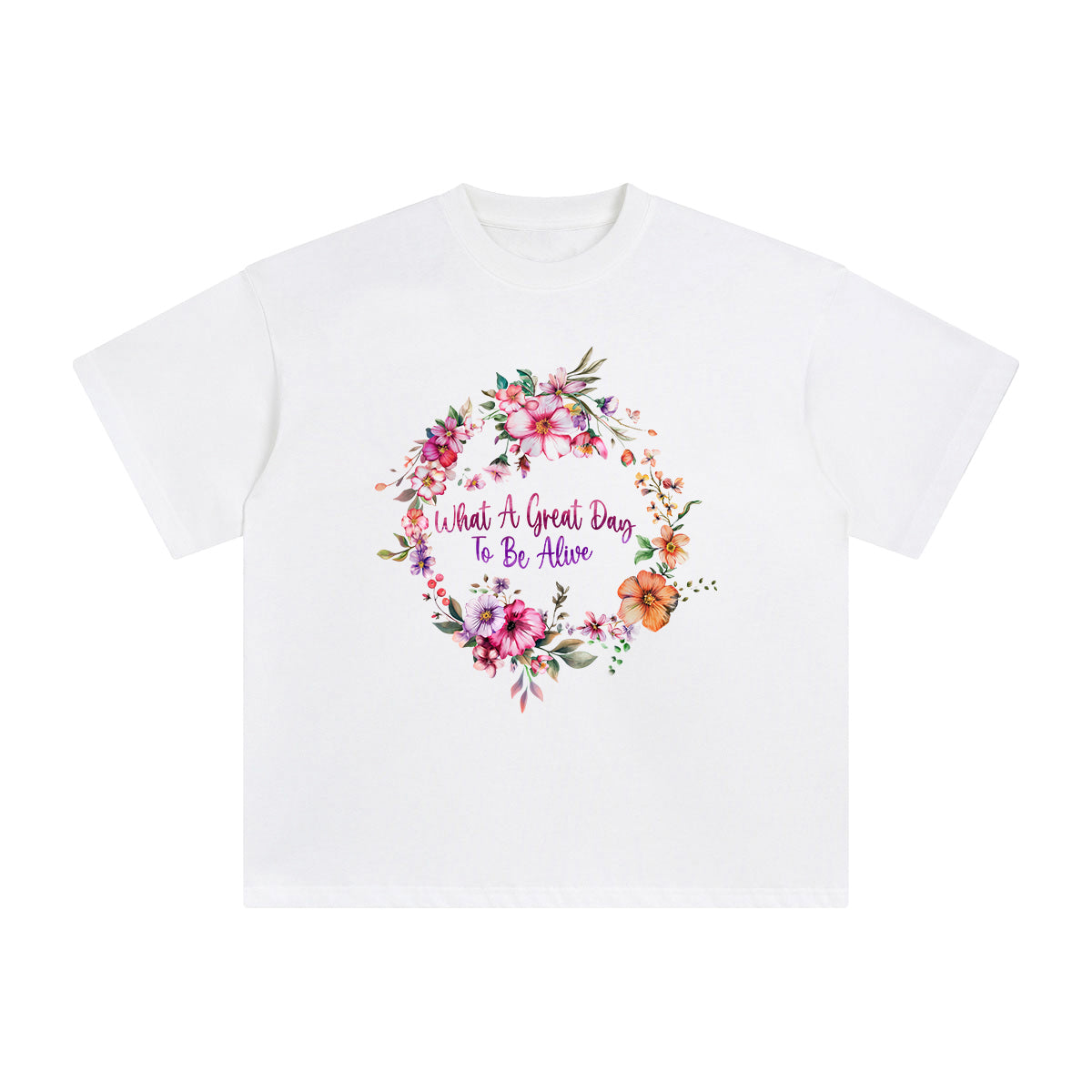 Wreath & Quote Graphic Tee-INNBLAC Fashion Apparel