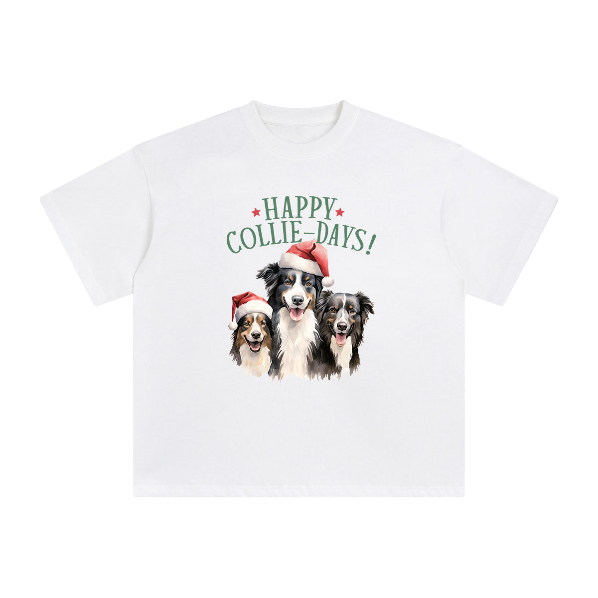 Christmas Collie Graphic Tee-INNBLAC Fashion Apparel
