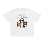 Christmas Collie Graphic Tee-INNBLAC Fashion Apparel