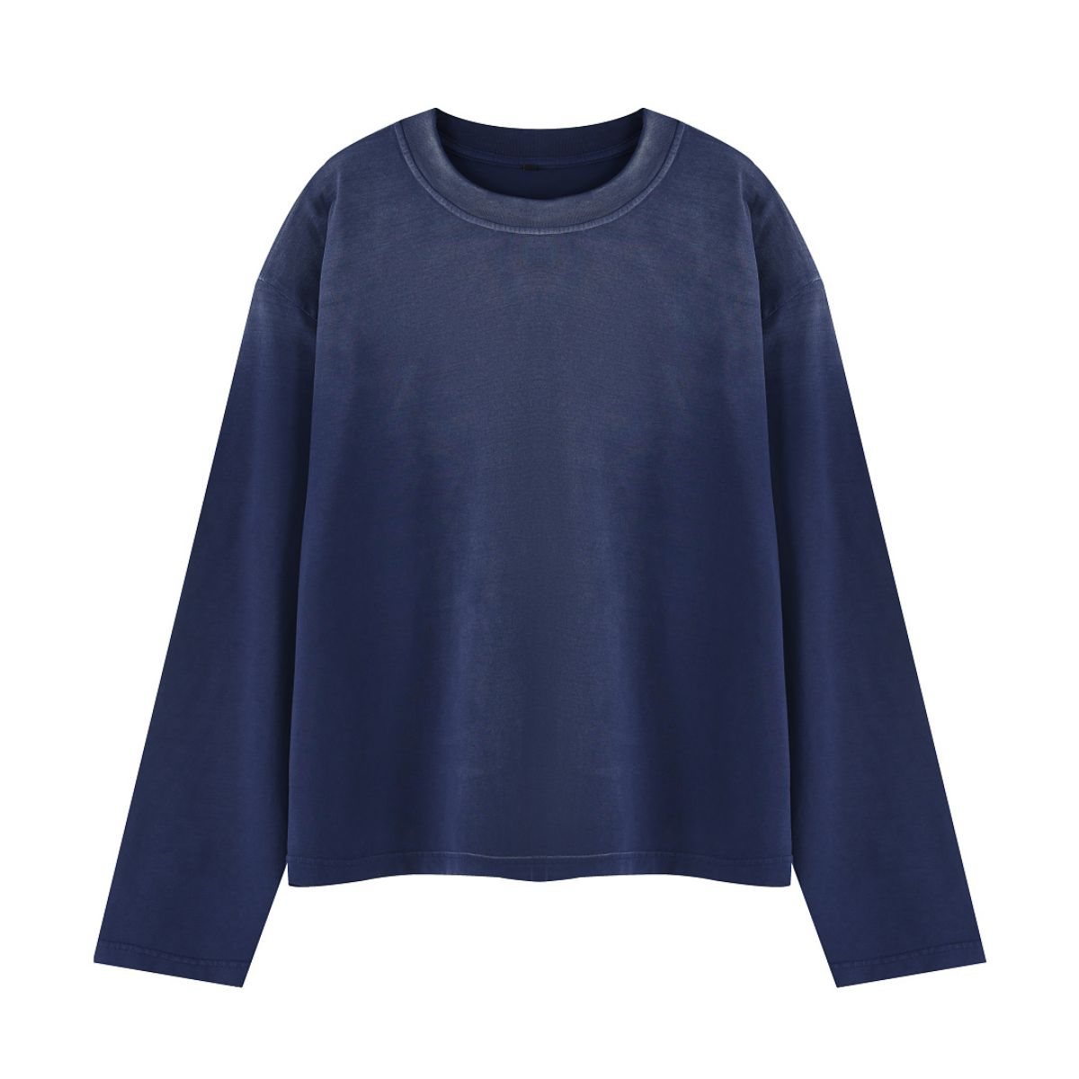 Spray Wash Cotton Relaxed Fit Long Sleeve Tee