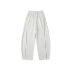 Colorblock Seam Detail Curved Leg Pants