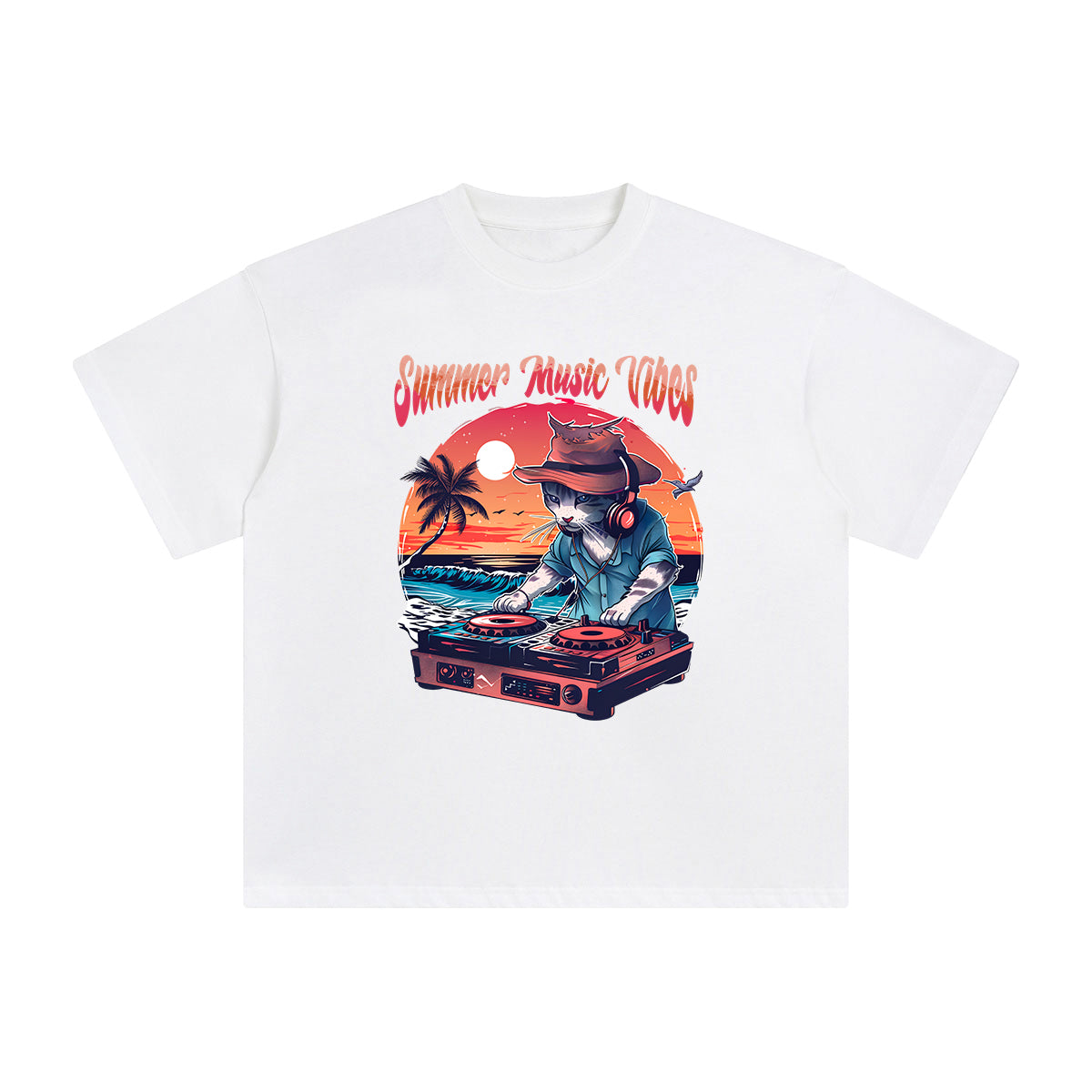 Summer Music Vibes Graphic Tee-INNBLAC Fashion Apparel