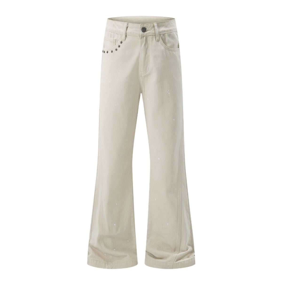 Star Studded Splash Ink Flare Pants