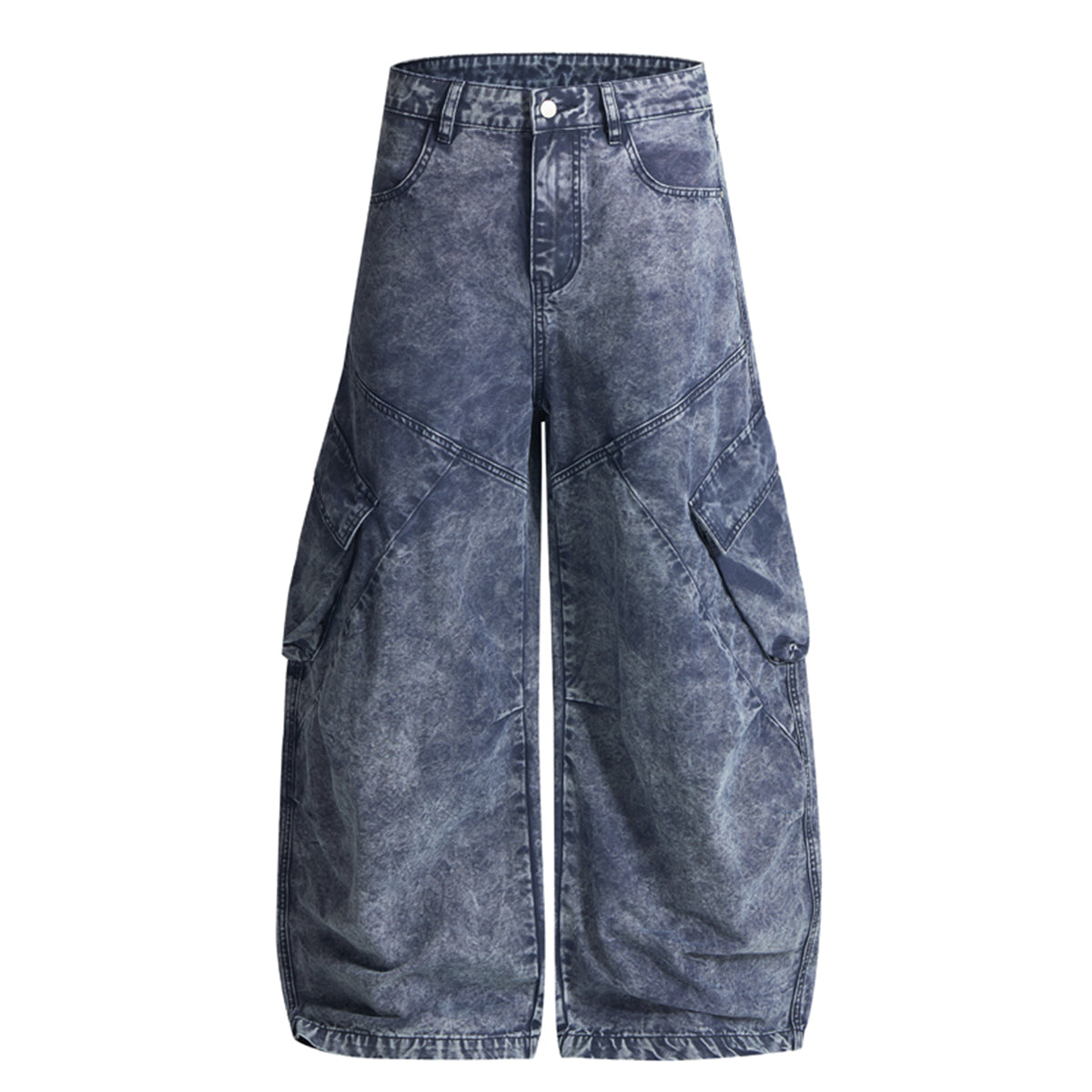 Distressed Wide Leg Cargo Pants
