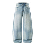 Vintage Light Blue Baggy Wide‑Leg Jeans