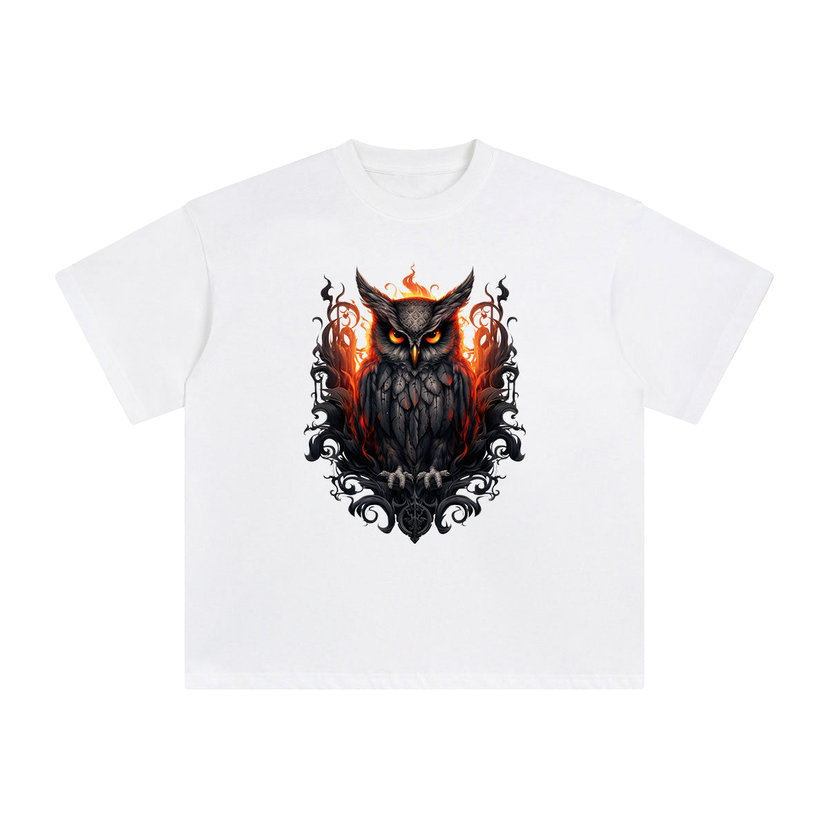 Gothic Owl Graphic Tee-INNBLAC Fashion Apparel
