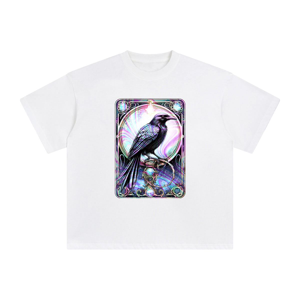 Raven Card Graphic Tee-INNBLAC Fashion Apparel