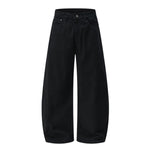 Voluminous Wide‑Leg Twill Casual Pants