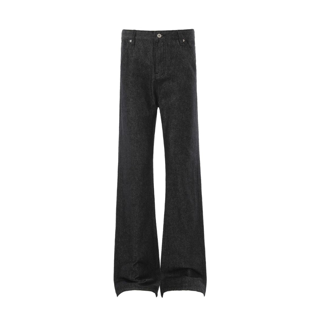 Vintage Black Zip Hem Slim Flare Jeans