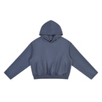Boxy Streetwear Straight‑Sleeve French Terry Hoodie