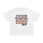Home Is Where The Paws Are Graphic Tee-INNBLAC Fashion Apparel