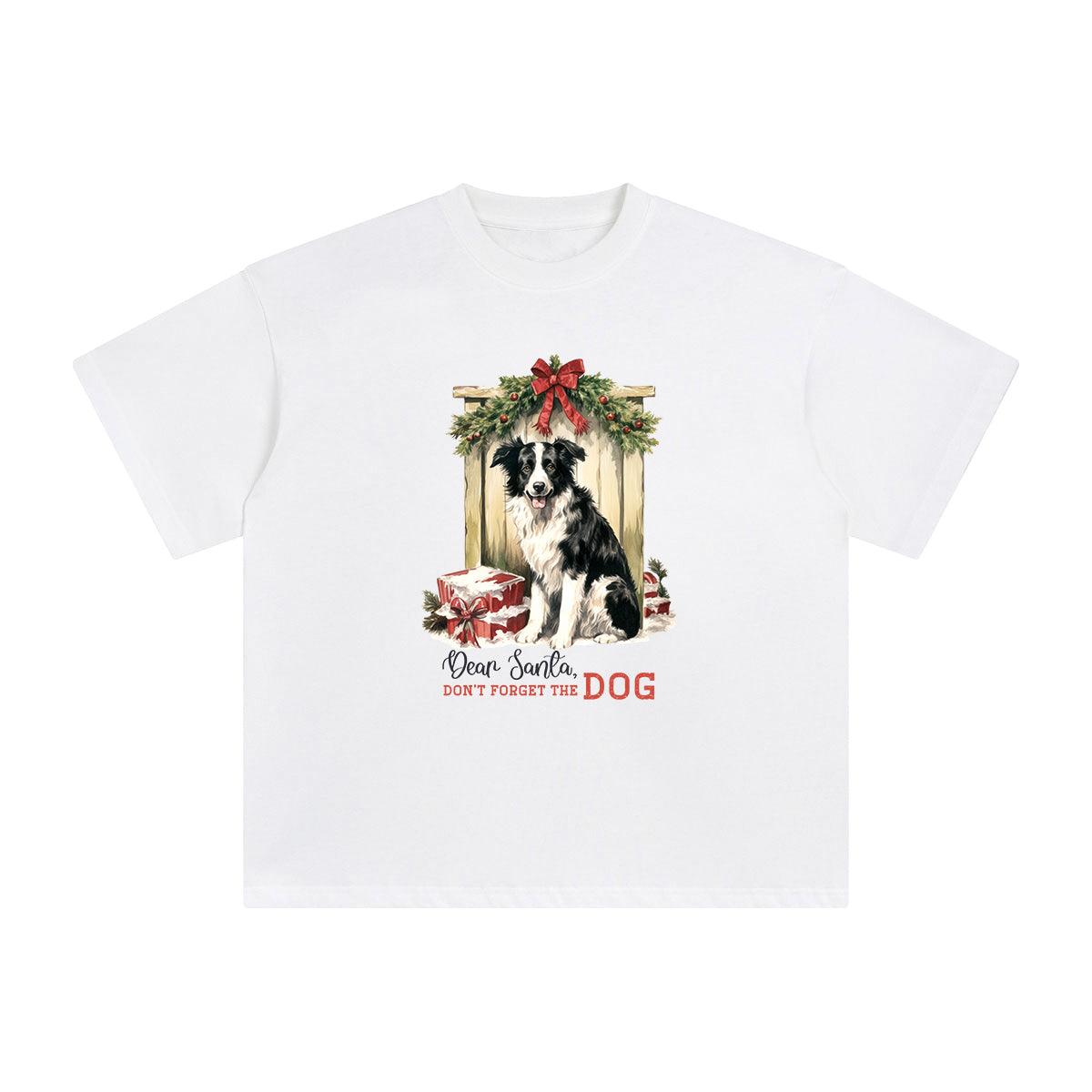 Christmas Dog Graphic Tee-INNBLAC Fashion Apparel