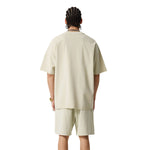 Camiseta lavada con borde reverso sin rematar de 8 oz