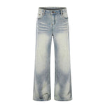Rhinestone Washed Flare Jeans