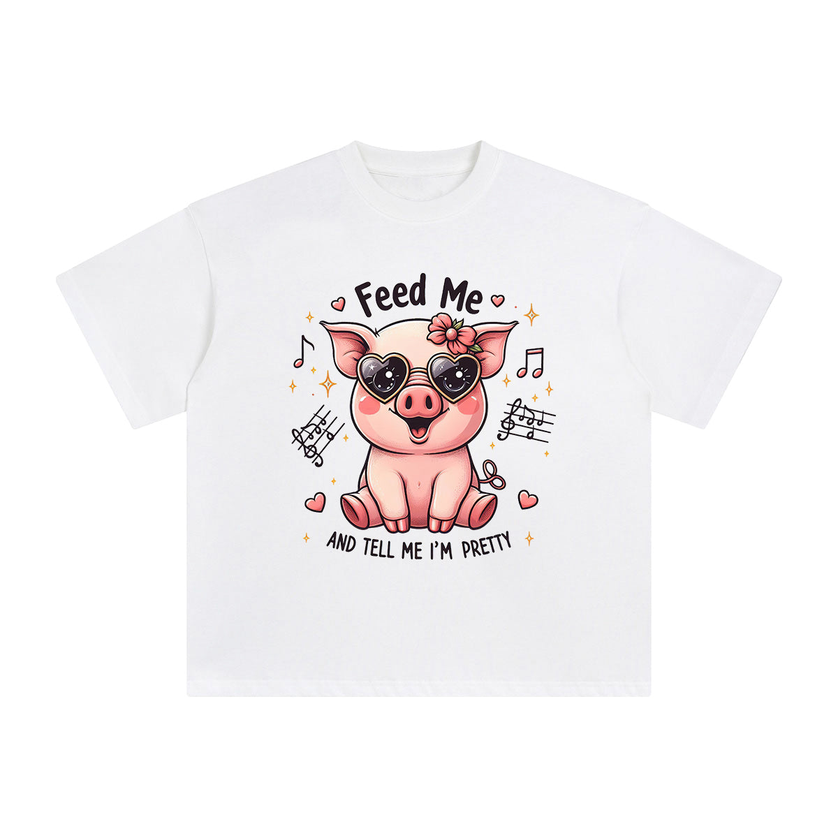 Singing Pig Graphic Tee-INNBLAC Fashion Apparel