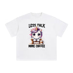 Unicorn Drinking Coffee Graphic Tee-INNBLAC Fashion Apparel