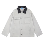 Vintage Barn Style Unisex Solid Color Denim Jacket