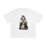 Ghost Cat Graphic Tee-INNBLAC Fashion Apparel