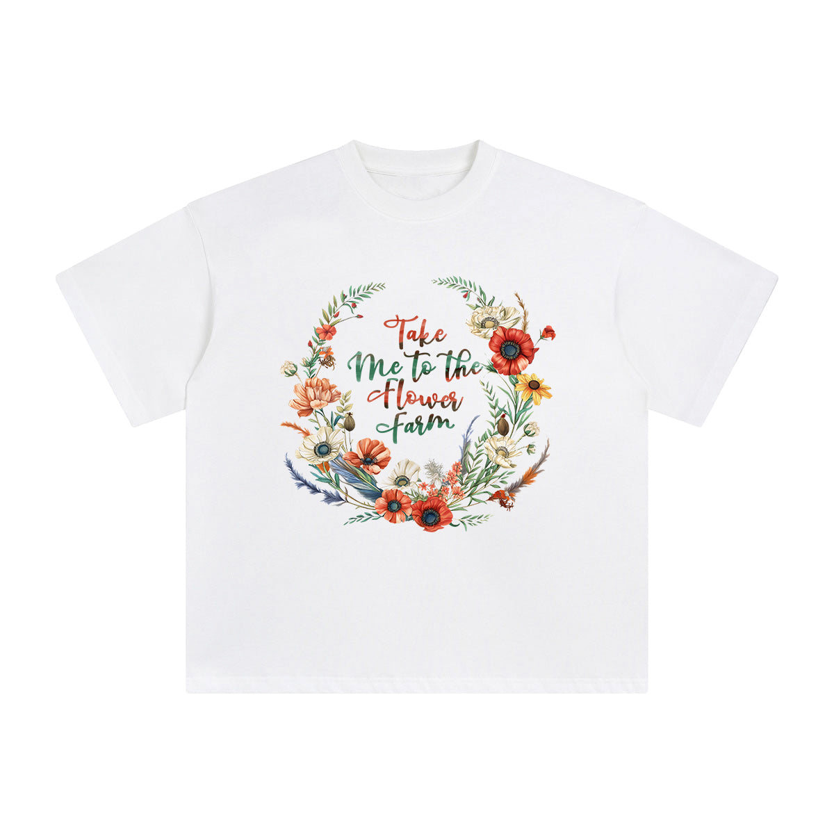 Take Me To The Flower Farm Graphic Tee-INNBLAC Fashion Apparel