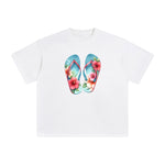 Summer Vacation Slippers Graphic Tee-INNBLAC Fashion Apparel