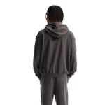Sudadera con capucha desgastada y lavada a la piedra para hombre