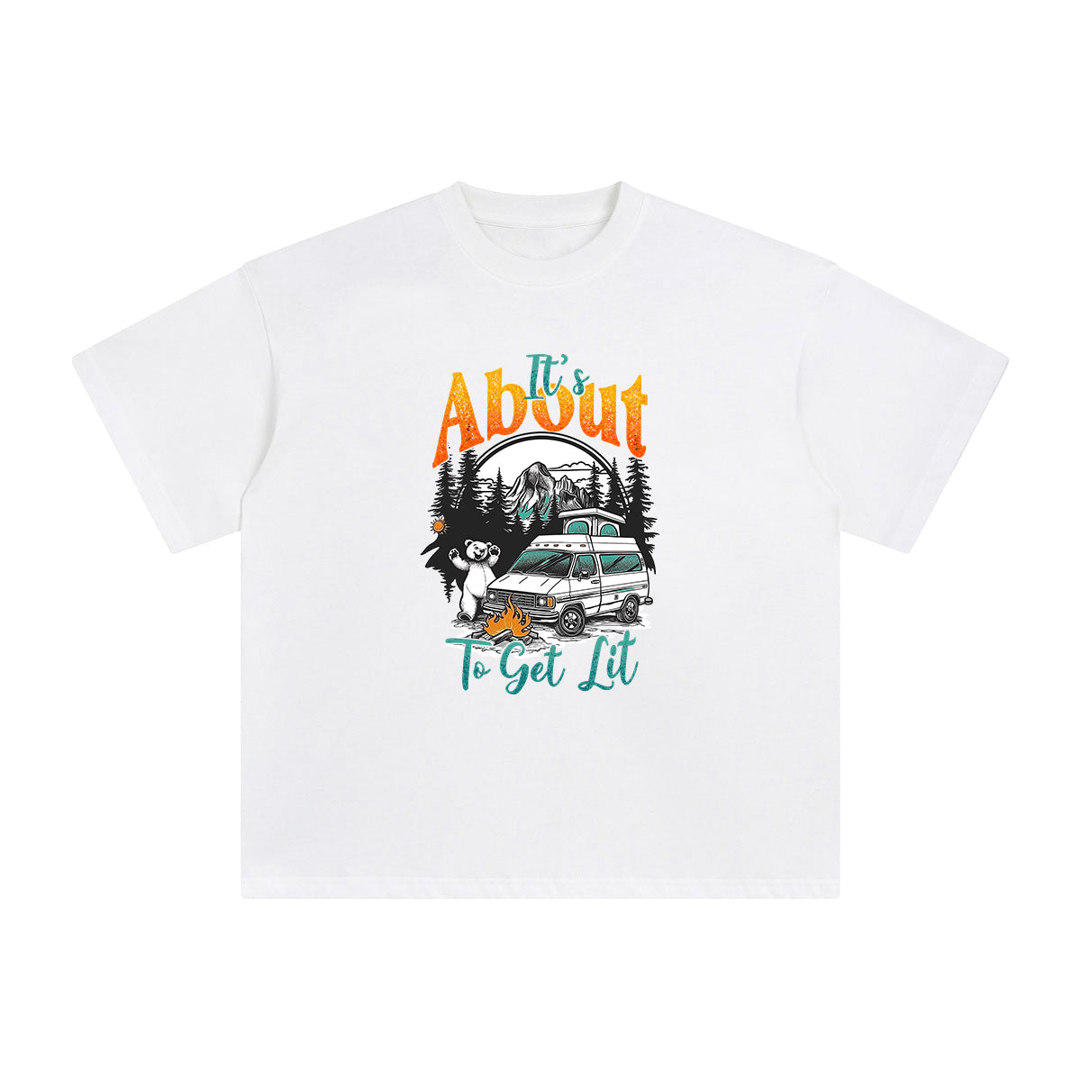 Retro Camping Graphic Tee-INNBLAC Fashion Apparel