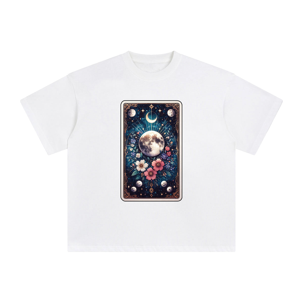 Mystical Moon Tarot Card Graphic Tee-INNBLAC Fashion Apparel