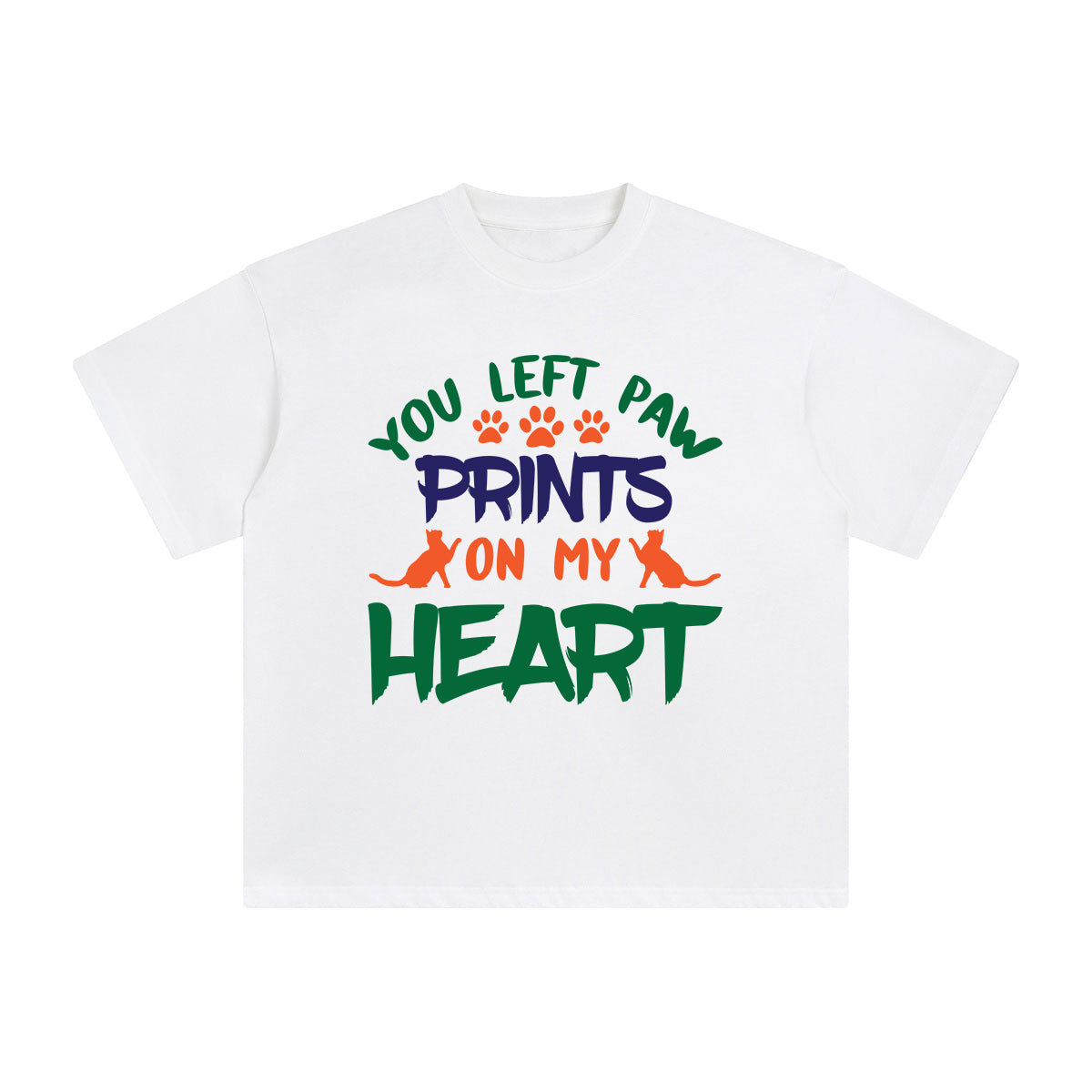 You Left Paw Prints On My Heart Graphic Tee-INNBLAC Fashion Apparel