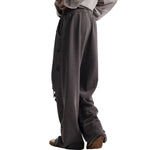 Loose Fit Washed Ripped Trousers