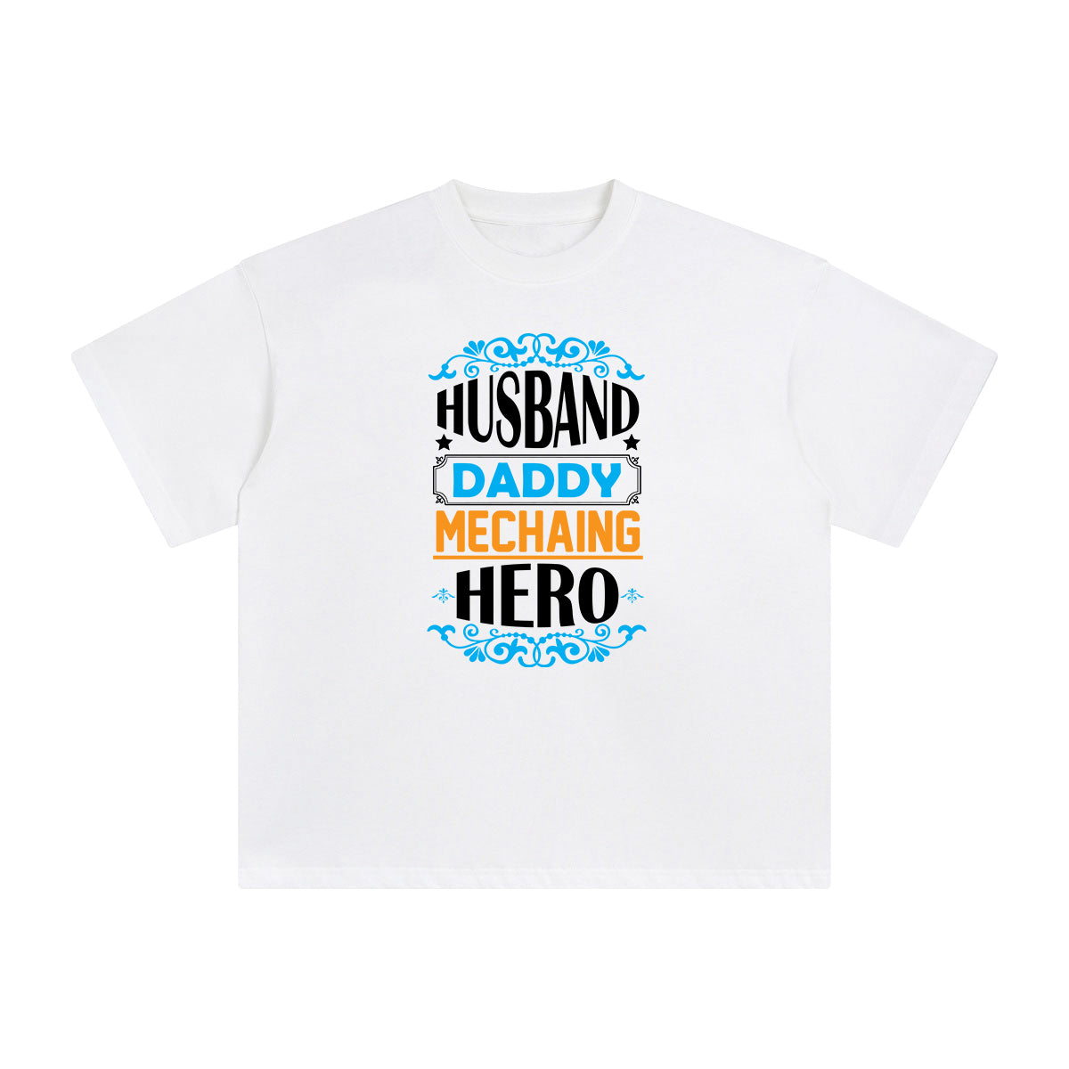 HUSBAND DADDY MECHAING HERO Aesthetic Graphic Tee-INNBLAC Fashion Apparel