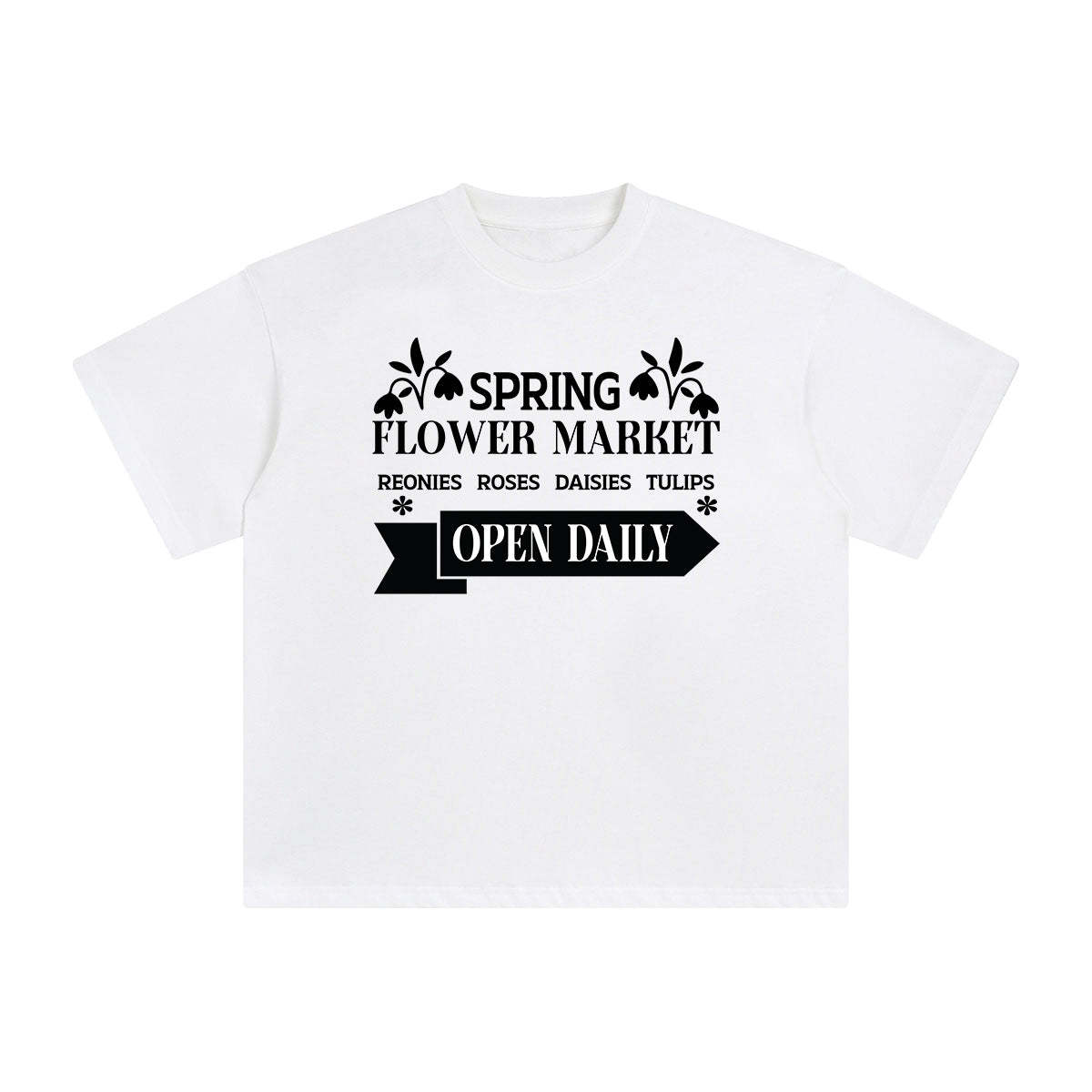 Flower Market Slogan Aesthetic Graphic Tee-INNBLAC Fashion Apparel